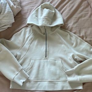 Lululemon White Opal Scuba Half Zip